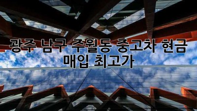 광주 남구 주월동 중고차 현금 매입 최고가!