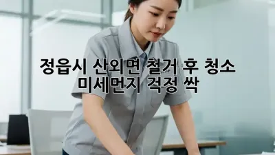 🏡 정읍시 산외면 철거 후 청소: 미세먼지 걱정 싹! ✨